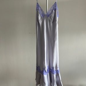 Vintage Victoria Secret Mid Length Silk Slip Lavender